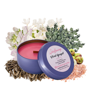 Floral Bouquet 6.5oz Decorative Travel Tin Candle