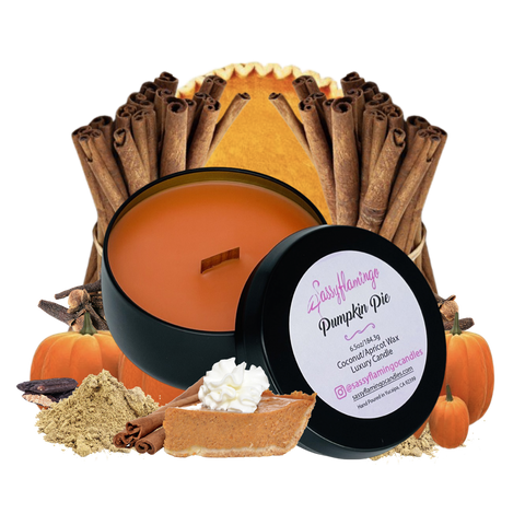 Pumpkin Pie 6.5oz Decorative Travel Tin Candle